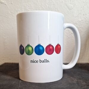 Festive Mug with Colorful Ornaments